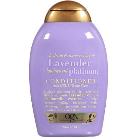 شامپوی اوجی ایکس رنگ بنفش (OGX) مدل Lavender Platinum برای موهای بلوند و نقره ای