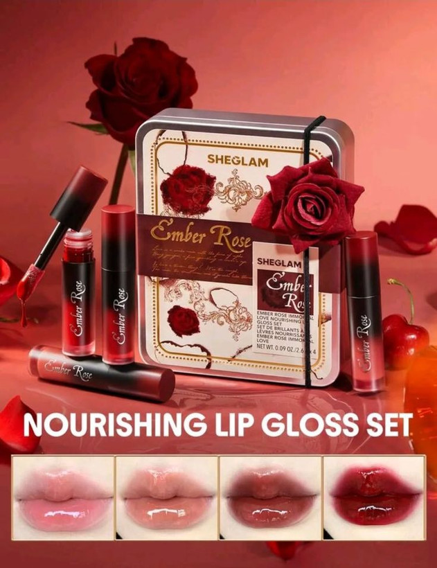 پک ۴ عددی لیپ گلاس شیگلم (SHEGLAM) مدل Ember Rose