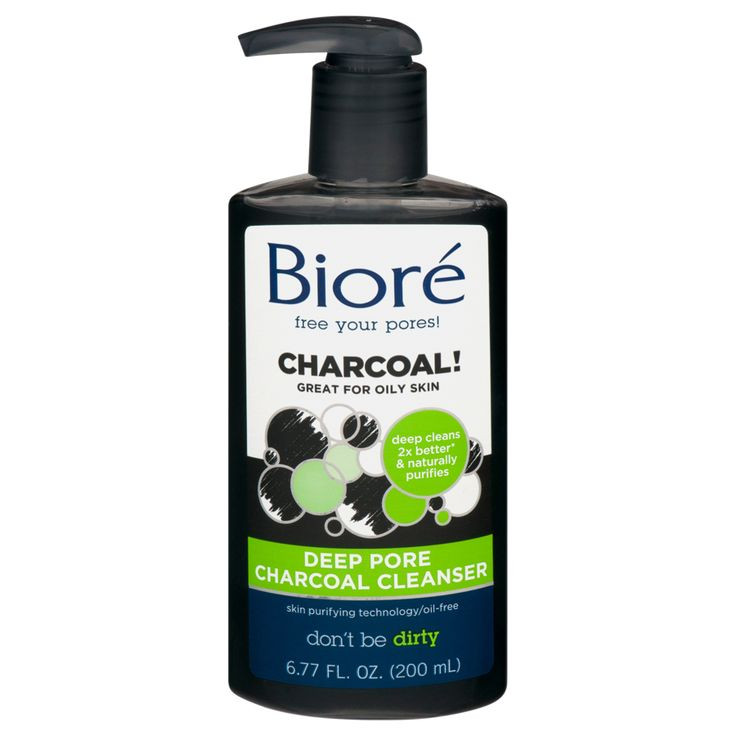 ژل شستشوی صورت Biore مدل Deep pore Charcoal CLEANSER بطری مشکی و حجم ۱۵۰ میلی لیتر