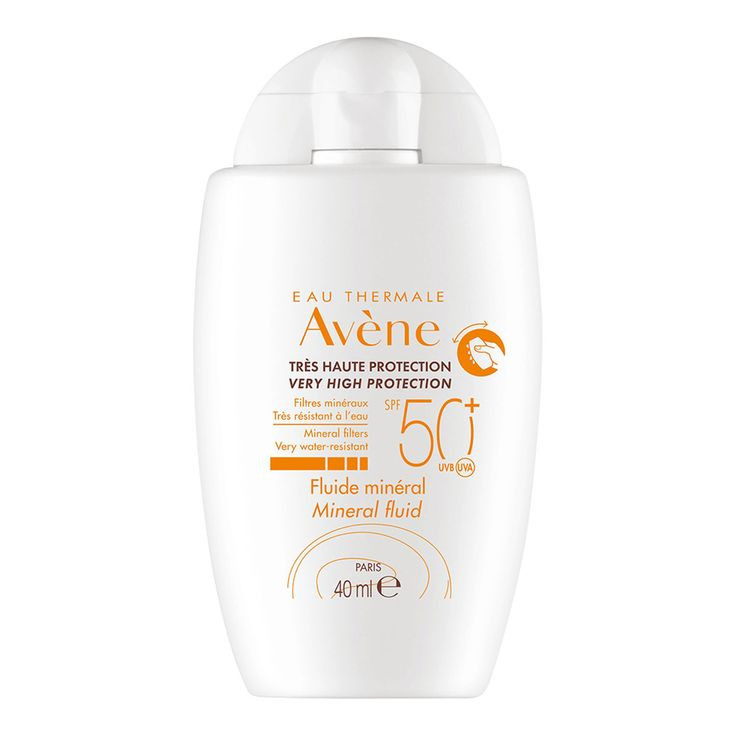 ضد آفتاب فیزیکی اون (Avène) مدل Mineral Fluid SPF +5۰| مخصوص پوستهای بسیار حساس با حجم ۴۰ میلی لیتر