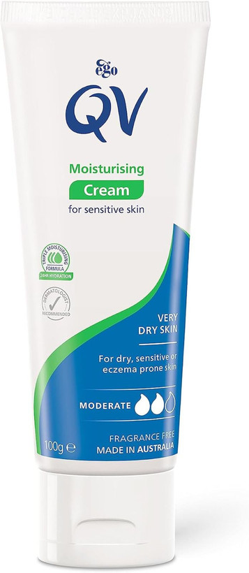 کرم مرطوب کننده کیو وی مدل Moisturising for Sensitive Skin | مناسب پوست حساس و خشک