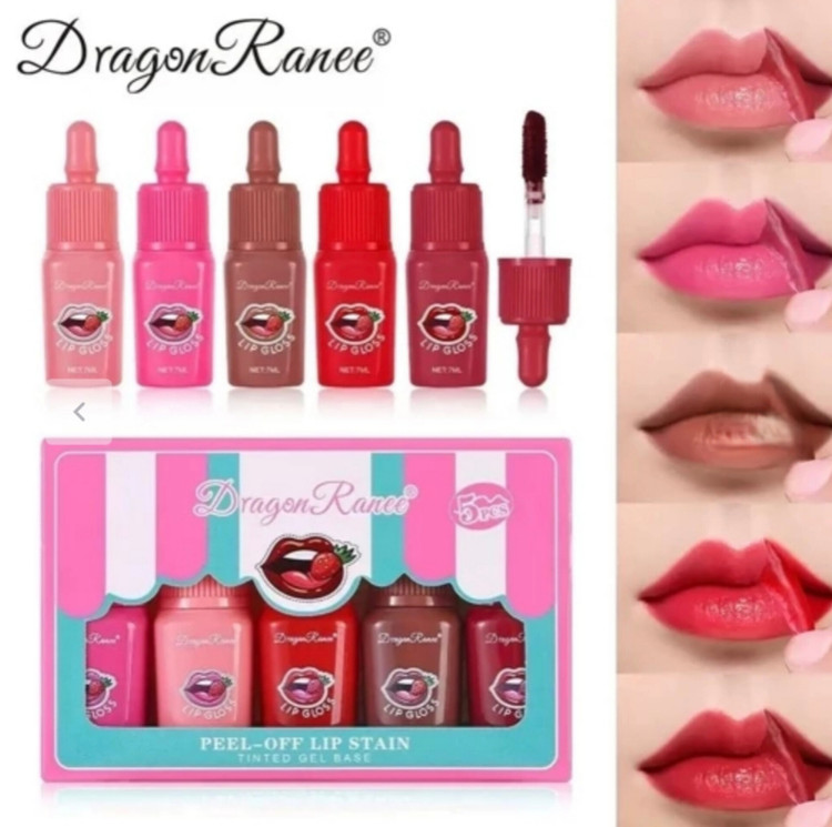 پک ۵ تایی تینت لب پیلآف Dragon Ranee | ماندگاری ۲۴ ساعته و رنگهای جذاب