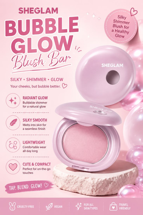 رژگونه حرارتی اورجینال شیگلم مدل Bubble Glow (بابل گلو)